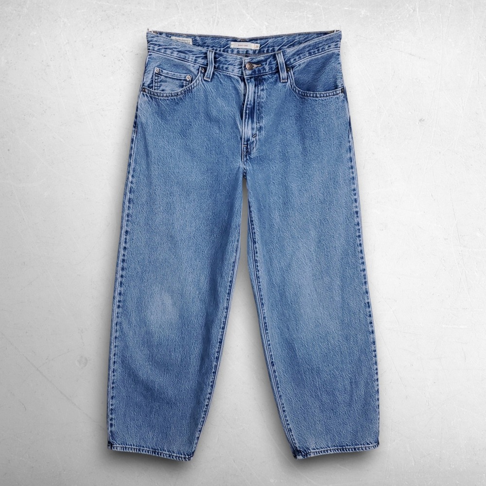Levis Premium Baggy Dad Jeans Women 29 Blue Denim Streetwear Y2K Skate Loose
